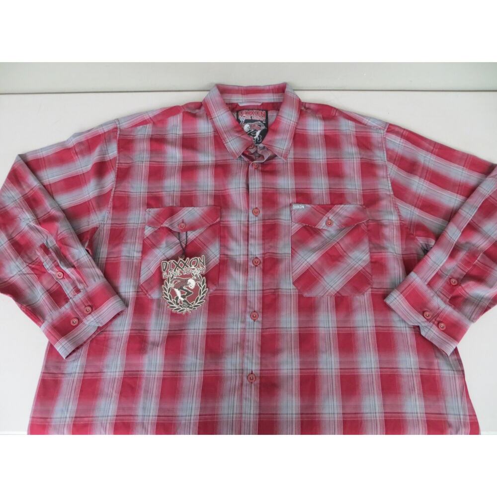 Dixxon Shirt Mens 5XL The Syrah Longsleeve Flannel Casual Button Outdoor XXXXXL